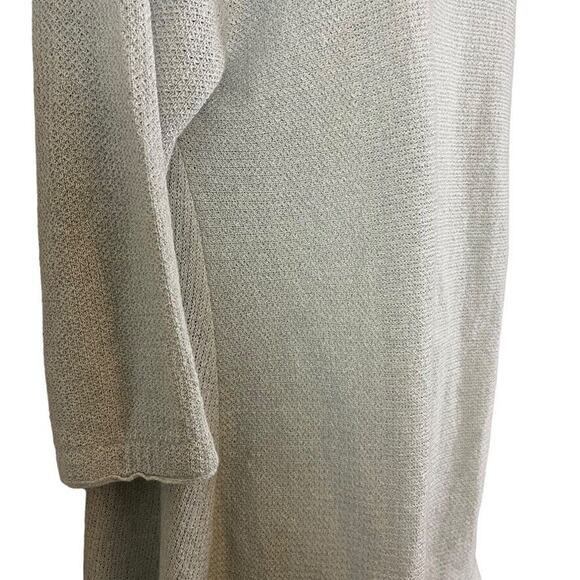 Terra SJ Apparel Womens Light Gray 100% Linen Knit Summer Sweater Lagenlook M - Picture 3 of 16